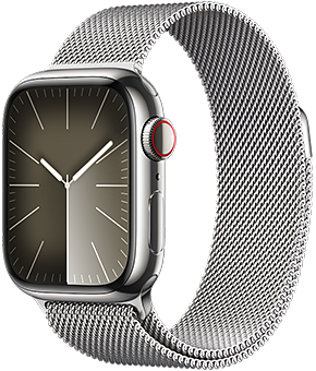 apple watch series 9 lte 41mm edelstahl silber 1