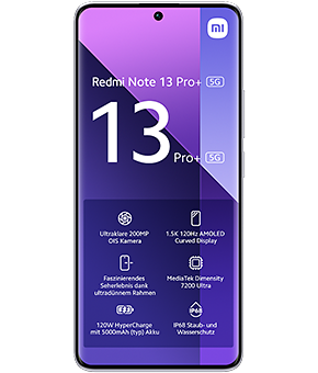 Xiaomi Redmi Note 13 Pro Plus 5G Aurora Purple vorne