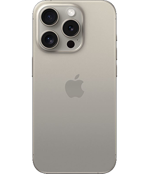 apple iphone 15 pro Titan Natur hinten