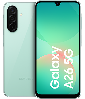 samsung galaxy a26 mint vorne