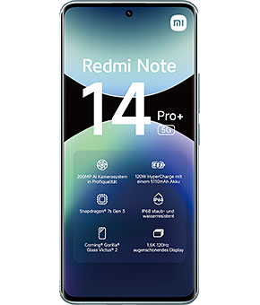 xiaomi redmi note 14 pro plus frost blue vorne